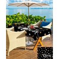 thumbnail image 3 of Outdoor Tablecloth with Umbrella Hole and Zipper Happy New Year Outdoor Tablecloths 60x84 Waterproof Table Cloths Black and White Stripes Patio Table Cloth Cover for Outdoor Tables Picnic BBQS Garden, 3 of 5