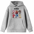 thumbnail image 2 of Sonic the Hedgehog Modern Characters Youth Heather Grey Graphic Hoodie- XS, 2 of 4