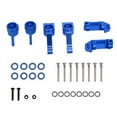 thumbnail image 2 of RC Car Front Steering Blocks Caster Blocks Rear Stub Axle Carriers Kit 2PCs Front Steering 2PCs Rear Stub Axle Aluminum Alloy Replacement for Slash 2WD, 2 of 7