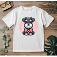 thumbnail image 4 of Playera Blanca Camiseta Unisex Estampada Schnauzer, 4 of 5