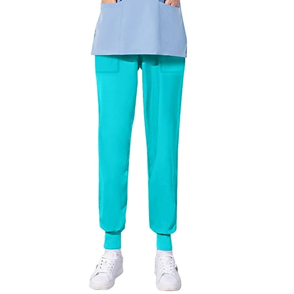 Aofany Scrub Pants for Women Plus Size Workwear Pull On Comfort Waist Joggers Soft Stretch Sweatpants Jogger Pants