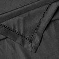thumbnail image 6 of Violet Linen Hem Stitch Border Pattern, Polyester, Water repellent, Spill Proof, Wrinkle Free Anti-Shrink Soft Fabric, Black, 68 Inch by 108 Inch, Seats 8 to 10 people, Tablecloths, 6 of 7
