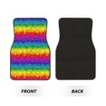 thumbnail image 2 of Lsque Bright Rainbow Print 4-Piece Floor Mats, Heavy-Duty Rubber Liners, Anti-Slip Design, All-Season Automotive Protection, Vehicles, Cars, Trucks, and SUVs, 2 of 7