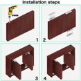 thumbnail image 4 of CHAO Bisagra pivotante de acero inoxidable, bisagra pivotante de puerta batiente oculta de 360 grados, bisagras de puerta superior e inferior para ventanas y puertas de gabinete, 4 piezas, 4 of 5