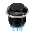 thumbnail image 1 of Unique Bargains 19mm Car Waterproof Push Button Switch Metal Round Start Button SPST 1NO AC 250V Black, 1 of 7