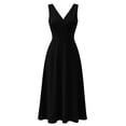 thumbnail image 6 of Ovbmpzd Womens And WomenʼS Plus Midi Wedding Guest Dresses Long Sleeves Swing Elegant formal Dresses V-Neck Black Sleeveless Tank Dresses,XXXL, 6 of 6