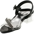 thumbnail image 3 of Link Sui-08K Girl's Rhinestone Clear Upper Lucite Heel Sandals, 3 of 4
