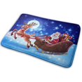 thumbnail image 1 of Doormats Floor Mat Merry Christmas Santa Clause Reindeer Under The Full Moon Lightweight Funny Area Rug Entrance Front Door Rugs Non-Slip Indoor Garden Kitchen Bathroom 23.6 x15.7 Inch, 1 of 4