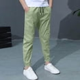 thumbnail image 2 of JUMEYU Baby Boy Pants Boys and Toddlers' Uniform Straight-Fit Flat-Front Chino Khaki Pants 4T 5T (Light Green,4-5 Years), 2 of 8