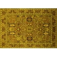 thumbnail image 1 of Ahgly Company Machine Washable Indoor Rectangle Oriental Yellow Traditional Area Rugs, 2' x 3', 1 of 4
