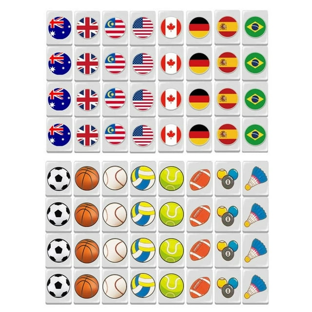 MesaSe Mahjong Tile Set 24mm Mahjong Game Mahjong Game Set Innovative Rules Simple to Play Mahjong Set Style2