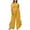 Yellow, variant on Women's Sleeveless Backless Wide Leg Jumpsuit - Loose Fit Romper for Daily & Vacation - Summer Comfort