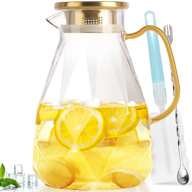 Jarra de Vidrio Yirilan de 2.4L con Tapa de Borosilicato