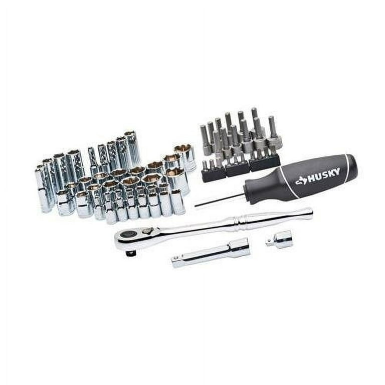 Husky 65 Piece 1 4 and 3 8 Drive Mechanics Tool Set
