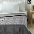 thumbnail image 5 of Posh Hasina 60"x80" Quilted Mink Velvet Weighted Blanket in Gray (20 lbs), 5 of 9