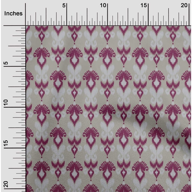 oneOone Polyester Lycra Fabric Paisley Ikat Print Sewing Fabric BTY 56 Inch Wide