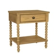 thumbnail image 5 of Traditional Nightstand with Turned Legs and Metal Drawer Hardware / Bedroom Decorative Item, 5 of 6