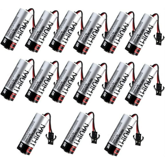 (15-Pack) ER6V-OTC 2000mAh 3.6V Battery for OTC Robot CNC Machine Tools PLC Backup Memory Power Supply