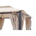 thumbnail image 3 of Saint Birch 2-Tier Roof 10' x 10' Modern Metal Patio Gazebo in Beige, 3 of 7