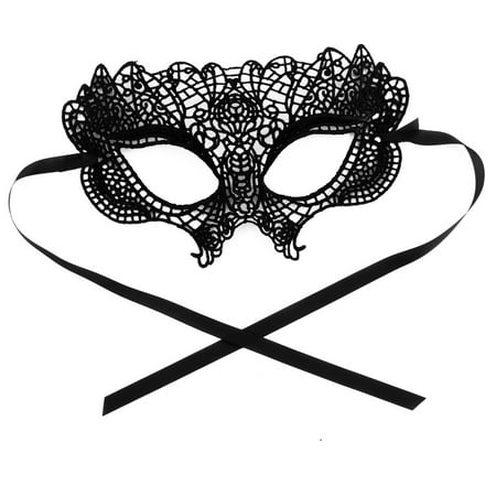 Women Sexy Costume Halloween Venetian Dress Eyepatch Eyemask Lace Eye Mask Black