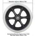 thumbnail image 2 of 8 Inch Manual Wheelchair Front Wheels Disabled Replacement Parts Elderly Health Care Vehicles Walk Chair Walker Non-Slip Rubber Wheels Tw-YuJia, 2 of 5