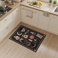 thumbnail image 2 of ODIKA 3'x5' Washable Accent Rug Pet Friendly, Non-Shedding Mat Black Pink Mystical Motifs and Enchanted Icons Elegant Witchcraft Celestial Design for Bedside, Nursery Room, 2 of 7