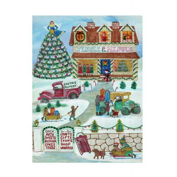 Cheryl Bartley 'Jingle And Mingle Christmas' Canvas Art