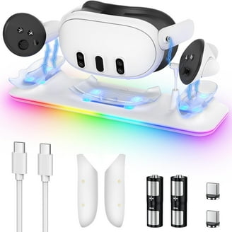 Prociv VR Charging Dock for Meta Quest 3, Fast Charger with RGB
