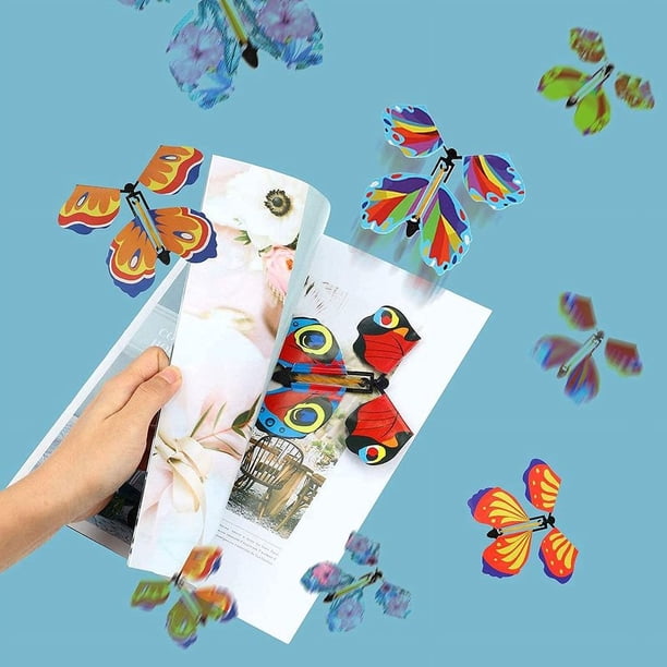 5/10 Pcs Papillon Volant Magique à Remonter avec Élastique, Jouets Fée Magiques Volants, Marque-Page Carte de Vœux Surprise Cadeau Souvenirs de Fête 5/10 Pcs Papillon Volant Magique à Remonter avec Élastique, Jouets Fée Magiques Volants, Marque-Page Carte de Vœux Surprise Cadeau Souvenirs de Fête