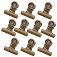 thumbnail image 2 of 10 piezas de clips de metal con bisagras para organizadores de papel, decoración, hogar y Bronce, 2 of 7