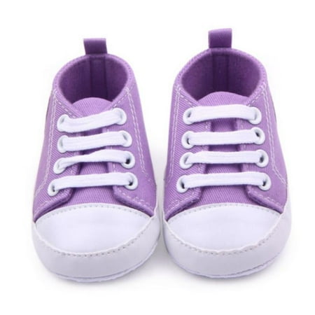 

FYCONE Infant Toddler Baby Boys Girls Anti-slip Soft Sole Crib Shoes Canvas Sneaker First Walkers Newborn Prewalker 0-12 Months