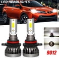 thumbnail image 1 of 2pcs 9012 LED Headlight Bulb High Low Beam Replacement 6000K Bright White, 1 of 9