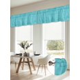 thumbnail image 6 of Minimalist Turquoise Valances for Window 2 Pack, Vintage Art Distressed Window Valance Curtains for Kitchen, Rod Pocket Short Curtains for Bathroom Bedroom Decor, 54" x 18", 6 of 9