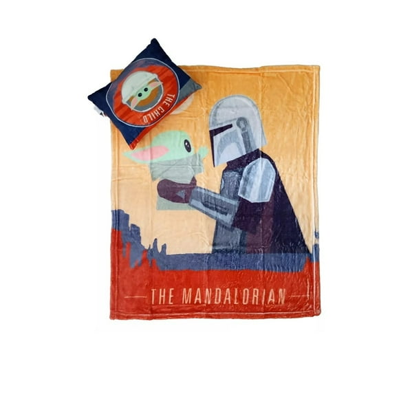 Frazada + cojin cunero de madalorian