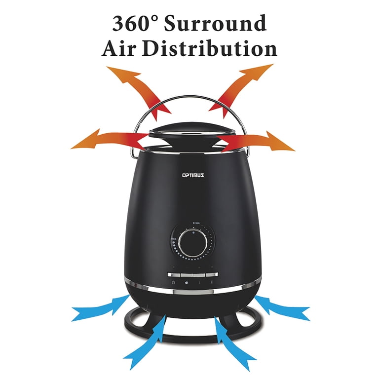 Optimus H7321bk Black Portable 360 Surround Ceramic Heater - Walmart.com