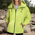 thumbnail image 2 of Plus Size Rain Jacket Women Windbreaker Hooded Jackets Sun Protection Lightweight Jacket Packable Waterproof Rain Coat Hiking Functional Windbreaker Work Coat (Green,3XL), 2 of 4