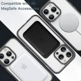 thumbnail image 4 of XUCP-Magnetic Case for iPhone 14 Pro 6.1-Inch Compatible with MagSafe Wireless Charging, Shockproof Phone Bumper Cover, Anti-Scratch Clear Back (Black/White), 4 of 4