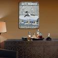 thumbnail image 5 of Get Naked Just Kidding This is A Half Bath Penguin Art Vintage Tin Sign Penguin Lover Gift Bathroom Decor Plate Plaque Metal Tin Sign Birthday Anniversary Housewarming Gift 12"x16", 5 of 8