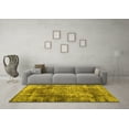 thumbnail image 3 of Ahgly Company Machine Washable Indoor Rectangle Abstract Yellow Contemporary Area Rugs, 2' x 3', 3 of 4
