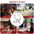 thumbnail image 2 of EeaseCA 4Pcs Christmas Deer Head Design Napkin Rings Alloy Napkin Holder Party Decor, 2 of 7