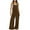 Brown, variant on biudgviw Women's Loose Overalls Sleeveless Adjustable Strap Square Neck Wide Leg Casual Jumpsuits Summer Baggy Bib Rompers Pockets
