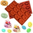thumbnail image 3 of Red - 1 Pack Muffin, Cupcake & Jelly Silicone Molds - Oval Mini Donuts, Randomly Ship (29.7 x 17.2 x 1.7 cm), 3 of 5