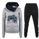 thumbnail image 1 of Puntoco Conjunto de dos piezas de suéter y pantalones estampados de manga larga con capucha y cuello redondo para mujer Puntoco Puntoco-7568, 1 of 2