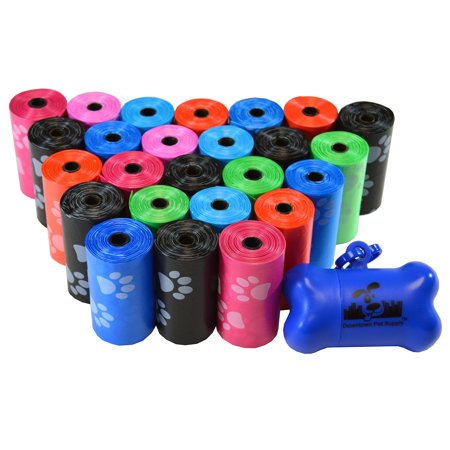 UPC: 0610098510918 | Downtown Pet Supply Dog Poop Bags  Free Poop Bag Holder  Rainbow Paw Print  500 Ct