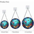 thumbnail image 5 of Stained Glass Window Hanging Suncatcher, Ocean Themed Sun Catcher for Window Decoration, Round Beach Home Decor Nautical Gift for Women, Mom 008 (6.3IN), 5 of 10