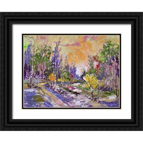 Chodyukov, Aleksander 24x19 Black Ornate Wood Framed with Double Matting Museum Art Print Titled - Romantic Forest