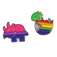 thumbnail image 1 of 2 Unids/Set Lindo Gato Esmalte Pins Animal Pato Gatito Solapa Broches De Dinosaurio Pin Insignia Divertida De Dibujos Animados Accesorios De Joyería Regalo Gao Jiahui unisex, 1 of 2