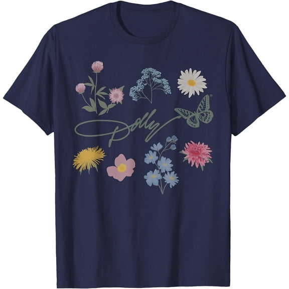 Dolly Signature Style Butterfly Floral Country Graphic T-Shirt