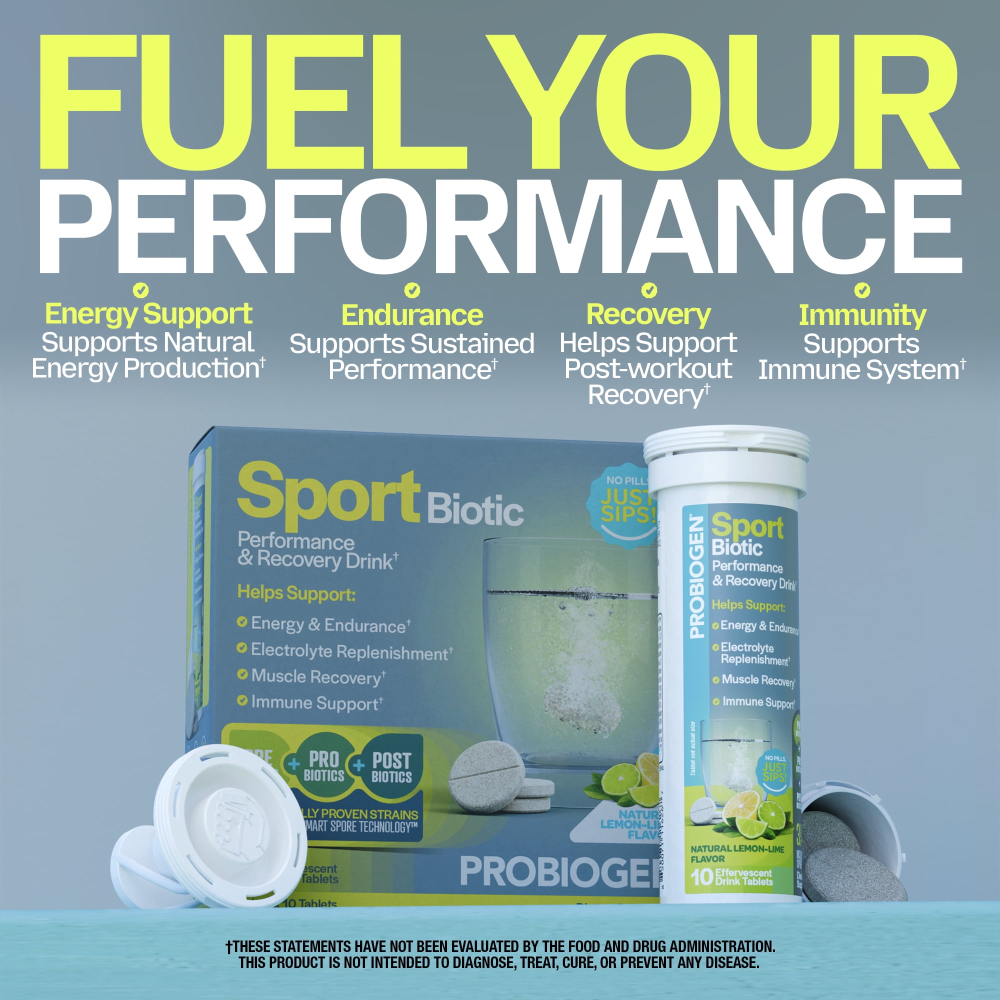 Probiogen Sport Biotic Performance & Recovery Drink 30 Count, For Energy Endurance & Recovery