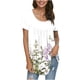 thumbnail image 2 of Fiudx Camisas para Mujer Blusa Holgada de Manga Corta con Cuello Redondo Informal Estampada a La Moda para Mujer, 2 of 6